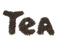 Tea word, made from tea leaves