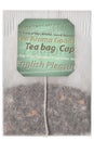 Teabag of close-up on a white isolated background and ready free space copyspace on the label Royalty Free Stock Photo