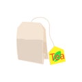 Teabag icon in cartoon style