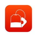 Teabag icon digital red