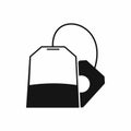 Teabag icon, simple style