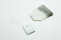 Teabag with white label Royalty Free Stock Photo