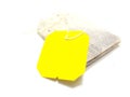 Teabag with yellow label