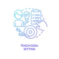 Teach goal setting blue gradient concept icon Royalty Free Stock Photo