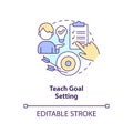 Teach goal setting concept icon Royalty Free Stock Photo