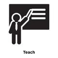 Teach icon vector isolated on white background, logo concept of Royalty Free Stock Photo