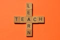 Learn, Teach, words in crossword