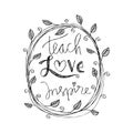 Teach love inspire Royalty Free Stock Photo