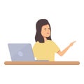 Teach programming icon cartoon vector. Computer science Royalty Free Stock Photo