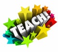 Teach Word Stars Learning Education School College Professor Tea