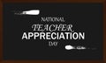 national teacher appreciation day typography graphic design Royalty Free Stock Photo