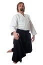 Teacher of aikido Royalty Free Stock Photo
