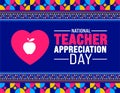 Teacher Appreciation Day background template. Holiday concept. use to background, banner, placard, card, and poster design Royalty Free Stock Photo