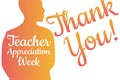 Teacher Appreciation Week. Holiday concept. Template for background, banner, card, poster with text inscription. Vector Royalty Free Stock Photo