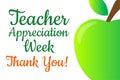 Teacher Appreciation Week. Holiday concept. Template for background, banner, card, poster with text inscription. Vector Royalty Free Stock Photo