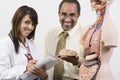 Teacher Assisting Student In Science Lab Royalty Free Stock Photo