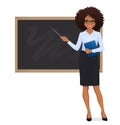 Teacher at blackboard