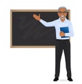 Teacher at blackboard Royalty Free Stock Photo