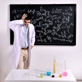 Teacher at the blackboard