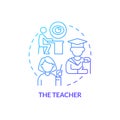 Teacher blue gradient concept icon