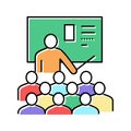 teacher educational lesson color icon vector illustration