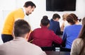 Teacher explaining difficult problem to student Royalty Free Stock Photo