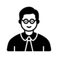glyph icon of teacher portrait, premium vector design Royalty Free Stock Photo