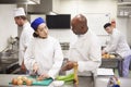 Teacher Helping Students Training To Work In Catering Royalty Free Stock Photo