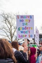 Teacher Protests at March For Our Lives Royalty Free Stock Photo