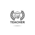 Teacher icon with shadow Royalty Free Stock Photo
