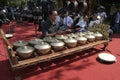 Teacher and Javanese Gamelan Royalty Free Stock Photo