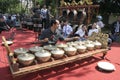 Teacher and Javanese Gamelan Royalty Free Stock Photo