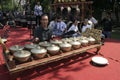 Teacher and Javanese Gamelan Royalty Free Stock Photo