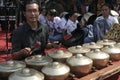 Teacher and Javanese Gamelan Royalty Free Stock Photo