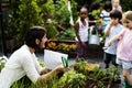 Teacher and kids school learning ecology gardening Royalty Free Stock Photo