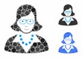 Teacher lady Composition Icon of Circle Dots Royalty Free Stock Photo