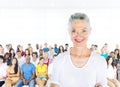 Teacher and Large Group of Student in Lecture Room Royalty Free Stock Photo