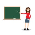 Teacher on lesson. Vector illustration