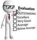 Teacher manager check evaluation form report Royalty Free Stock Photo