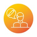 Teacher pencil think online education and development elearning gradient style icon