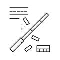 teacher pointer line icon vector illustration