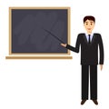 Teacher with pointer, showing on board 2 Royalty Free Stock Photo