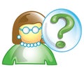 Teacher question icon Royalty Free Stock Photo