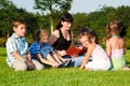 Teacher reading Royalty Free Stock Photo