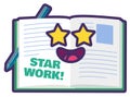 Teacher school reward, star work sticker for award