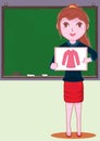 Teacher Show Picture Card Template_eps Royalty Free Stock Photo