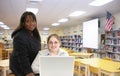 Teacher and Student in Library Royalty Free Stock Photo