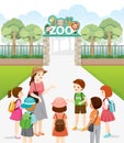 Teacher Take Children To The Zoo