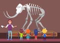 Teacher Talking about Mammoth in History Museum Royalty Free Stock Photo