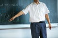 Teacher teaching mathematics